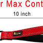 PLUTUS PET 10” Short Dog Leash, Reflective Nylon Padded Handle, Strong Traffic Leash with Carabiner Clip, Perfect for Large or Medium Dogs（10”，Red