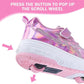 Wooowyet Roller Skate Shoes for Kids Boys Girls Rechargealbe Wheels Sneakers Fashion Roller Wheeled