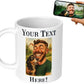 Personalized Coffee Mug, Custom Photo Caricature Gift, Funny Customized Coffee Gift for Men & Women, Custom Mugs with Pictures, White 11oz Customized Fathers Day Mug
