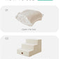 Made4Pets Dog Stairs for Small Dogs, Extra Wide Dog Steps for Bed Couch Sofa and Chair, 35D Foam Pet Steps for Small Dogs and Cats, Non-Slip Bottom Pet Stairs, Beige, 3 Steps