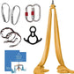 Aerial Silks Starter Kit - Durable 9 Yards of Aerial Yoga Hammock with Hardware & Guide - Aerial Swing for Acrobatic Flying Yoga & All Levels (Aerial Rigging Point Up to 13ft)