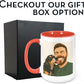 Personalized Coffee Mug, Custom Drawing Portrait Gift, Funny Customized Coffee Gift for Men & Women, Custom Mugs with Pictures, Orange 15oz Customized Ceramic Tea Cup