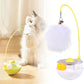Interactive Cat Feather Toys, 2025 New Catnip Toy, Multifunctional Cat Teaser, Durable Track Ball Pet Toy for Indoor Play, Premium Pet Exercise Toy for Kittens and Adults (White)