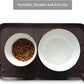 Hoki Found Silicone Pet Food Mats Tray - High-Lips Pet Dog Cat Bowl Mats - Pet Feeding Mat - Waterproof Dog Cat Food Mats -Pet Water Mats for Floors - Dark Oak