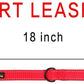 PLUTUS PET Short Training Dog Leash with Padded Handle for Medium Large Big Dogs,18 Inch Heavy Duty Strong Traffic Leash with Carabiner Clip for Climbing Walking or Guiding Blind（18”，Red