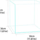 Fzone 7 Gal Rimless Low Iron Fish Tank Nova Clear Ultra-White 45° Mitered Edges Translucent Glass Anata Series Aquarium w/Black Foam Leveling Mat(S30C)
