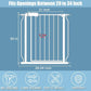 29-34 Inch Wide Baby Gate for Stairs Dog Gate Indoor Pressure Mounted No Drill Safety Child Gates for Kids or Pets Auto Close Pet Gates White