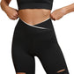 DIBAOLONG Womens High Waist Yoga Pants Cutout Ripped Tummy Control Workout Running Yoga Skinny Leggings