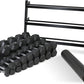 WF Athletic Supply Rubber Coated Hex Dumbbell Set, Multiple Choices Available - Dumbbells with Rack Stand and Mat, or Dumbbells Only (200/550/1200/2100/3000 LB)