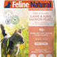 Feline Natural High Protein Dry Cat Food, Freeze-Dried Diet with 98% Meat, Organs & Seafood, No Peas, Grains, or Artificial Additives, Made in New Zealand, Lamb & King Salmon, 11oz