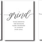 Canvas Grind Quote, Hustle Grind Execute, Inspirational Print, Office Wall Art, Large Poster, Motivational Wall Art, Office Decor Set of 3 Prints (16x24in x 3pcs)