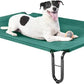 pettycare Elevated Outdoor Dog Bed - Dog Cots beds for Medium Dogs, Waterproof Raised Dog Bed Easy to Assemble, Cooling Elevated Dog Bed with Teslin Mesh, Durable, Non Slip, Up to 40 lbs,Green