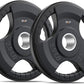SPART Weight Plate 2-Inch Rubber Coated Olympic Grip Plate for Barbell,Solid Cast Iron Weight Plates in Pairs or Single for Strength Training,Weightlifting,Crossfit,Home Gym(5LB/10LB/25LB/35LB/45LB)
