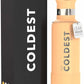 Coldest Insulated Water Bottle with Straw Lid - Stainless Steel Metal Insulated Bottle for Men & Women (Sahara Peach, 21 oz)