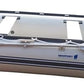 Newport 12ft 6in Catalina Inflatable Dinghy Boat Transom Sport Tender - 6 Person - 20 Horsepower USCG Rated, White/Gray