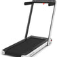 GYMAX Walking Pad, 2.25HP Dual Display Foldable Treadmill for Home with Remote/Smart App Control, Portable Compact Treadmill for Office Under Desk, Folding Running Machine for Small Spaces