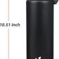 Insulated Water Bottle with Straw Lid,40 oz Stainless Steel Vacuum Metal Bottle with Silicone Handle,Black