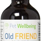 Pet Wellbeing Old Friend for Senior Dogs - Supports Immune System Health, Joint Mobility, Healthy Energy Levels, Alfalfa, Reishi - Veterinarian-Formulated Herbal Supplement 2 oz (59 ml)
