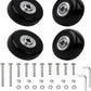 Replacement Wheels for Luggage 45mm x 18mm Set of 4 Luggage Suitcase Replacement Wheels, Rubber Swivel Caster Wheels Bearings Repair Kits