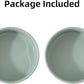 Ceramic Set of 2 Dog Bowls, Food and Water Bowls for Dogs, Puppy, 2pcs Dog Dishes, Pet Feeder(6inch, 2 x Light Green Bowls)