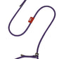 Dog Anti-Slip Leash 5FT with Metal Stopper - Durable No-Pull Training Lead for Small, Medium & Large Dogs - Comfortable Handle Nylon Rope, Tangle-Free Pet Walking Leash (Purple, 5.6FT)