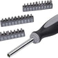 Amazon Basics 65 Piece Home Basic Repair Tool Kit Set With Bag, Silver, Black