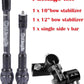 SHARROW Archery Bow Stabilizer Kit Carbon Fiber Stabilizer Dampen Weight Single Side V-bar Quick Disconnect for Compound Bow