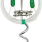 Petest 16 Inch Spiral Stake with 15ft Reflective Tie-Out Cable for Medium Dogs Up to 60 Pounds DarkGreen & Silver