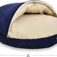 Amazon Basics Pet Cave Bed for Dog, With Removal Nesting Cave Cover, Fits up to 30lbs Pets, 35 x 35 x 13 inches, Blue