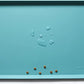 Hoki Found Silicone Pet Food Mats Tray - Non Slip Cat & Dog Bowl Mats - Waterproof & Pet-Friendly for Carpet - Glacier