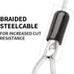 Dog tie Out Cable, 10/20/25/30/50/70/100 feet, Suitable for Dogs up to 350 pounds, Dog Cable with Swivel Buckle, Lightweight, Non-Winding, for Outdoor Camping, Yard Dog Cable (White, 100FT)