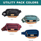 Wilderdog Utility Fanny Pack stores Treats, Balls, Keys in 3 Pockets with adjustable strap and Poop Bag dispenser (Evergreen)