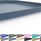 Silicone Pet Feeding Mat with Raised Edge for Food and Water, Dog Bowl Mats, Cat Bowls Placemat with High Lip for Floor Waterproof, Rubber Tray for Cats and Dogs 24 x 16 x0.8 Slate Blue