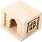 Hamster Cages Natural Wooden Hamster House Flat Top Cabin Hamster