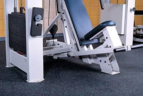 American Floor Mats 1/4in (7mm) Thick 10% Blue/Grey 4' x 40' Heavy Duty Rubber Rolls, Protective Exercise Mats, Home Gym Rubber Flooring