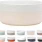 Waggo Dipper Ceramic Dog Bowl for Small and Large Breeds - Heavyweight and Durable Pet Food and Water Dish Crock, Dishwasher Safe, Modern (Large, Buttercream)