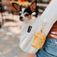 NATUYA Small Dog Carrier Sling Cat Sling,Adjustable Strap Hand Free Pet Puppy for Outdoor Traveling Subway (White, Canvas)