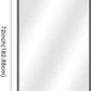 72" x 30"Bathroom Mirror, Matte Black Wall Mirror with Metal Frame, Decorative Rectangular Vanity Mirror for Bedroom Bathroom Living Room Entryway (Horizontal/Vertical)