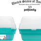 Petfamily Cat Litter Box, Large Foldable Jumbo Hooded Cat Litter Box with Transparent Lid (Teal)