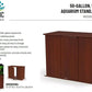 Pemberly Row Engineered Wood 50/65 Gallon Serene Cherry Upright Aquarium Stand