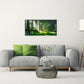 Morning Sunlight Forest Large Stretched Canvas Wall Art for Living Room Bedroom Home,Mordern Woods Scenery Picture Print Painting Decor Artwork,Green Landscape Gallery Wrapped Gift,Inner Frame(24x48)