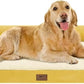 Large Dog Bed Orthopedic Washable | Beds Bolster Pet | XL Large Big Dogs | Memory Foam Couch Sofa | Waterproof with Removable Cover - Ginger Yellow Dog Bed