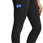 baleaf Women's Fleece Lined Leggings Waterproof Winter Hiking Pants Thermal Running Tights Zipper Pockets High Waisted