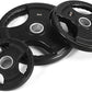 SPART Weight Plate 2-Inch Rubber Coated Olympic Grip Plate for Barbell,Solid Cast Iron Weight Plates in Pairs or Single for Strength Training,Weightlifting,Crossfit,Home Gym(5LB/10LB/25LB/35LB/45LB)