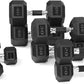 WF Athletic Supply Rubber Encased Hex Dumbbells with Rubber Grip Contoured Handle for Muscle Toning, Strength Building & Full Body Workout