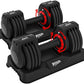 25/55lbs Adjustable Dumbbells Set, Dumbbells with Anti-Slip Metal Handle for Exercise & Fitness Fast Adjust Weight for Full Body Workout Fitness