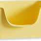Small Cat Litter Box with High Sides,Cat Boxes for Indoor Cats,Cat Litter Pan for Kitty,Litter Box with Low Entry,Easy to Clean,Anti-Splashing (Yellow)