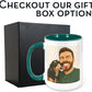 Personalized Coffee Mug, Custom Drawing Portrait Gift, Funny Customized Coffee Gift for Men & Women, Custom Mugs with Pictures, Green 15oz Customized Ceramic Tea Cup
