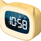 Kids Alarm Clock with Night Light & 18 Ringtones,Rechargeable,Cute Cat Ear Clock for Boys Girls Birthday Presents,Digital Clock for Children's Bedroom(Yellow)