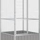 Steel Bird Cage, Large Flight King Bird Cage for Cockatiels African Grey Quaker Amazon Sun Parakeets Green Cheek Conures Pigeons Parrot Bird Cage Birdcage, Gray 43.7"x42.1"x83.3"
